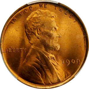 1909 VDB Lincoln Wheat Cent - PCGS MS 66+ Red - CAC