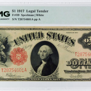 1917 $1 Legal Tender U.S. Note - Fr#39 - PMG 30 Very Fine