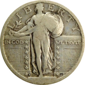 1917-S Ty 2 Standing Liberty Quarter - VG