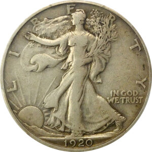 1920-D Walking Liberty Half Dollar - PCGS VF 25 - CAC