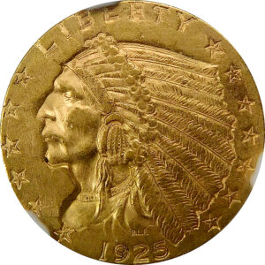 1925-D $2.5 Gold Indian Head Quarter Eagle - NGC MS 62