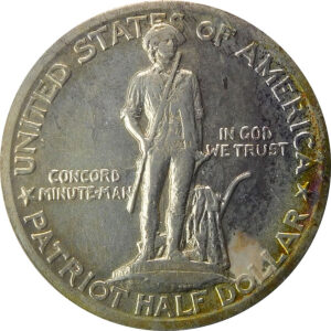 1925 Lexington-Concord Sesquicentennial Commemorative Silver Half Dollar - AU