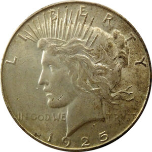 1925-S Peace Silver Dollar - AU