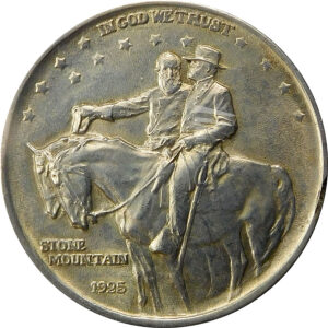 1925 Stone Mountain Memorial Commemorative Silver Half Dollar - AU 58