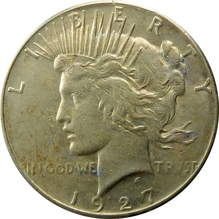 1927 Peace Silver Dollar - AU