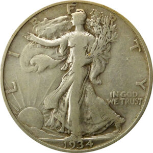 1934 Walking Liberty Half Dollar - Fine