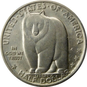 1936-S San Francisco-Oakland Bay Bridge Opening Commemorative Silver Half Dollar - AU