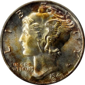 1945 Mercury Dime - MS 66