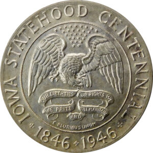 1946 Iowa Centennial Commemorative Silver Half Dollar - MS 63