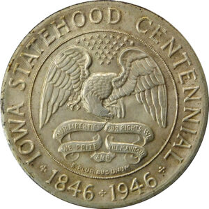 1946 Iowa Centennial Commemorative Silver Half Dollar - XF
