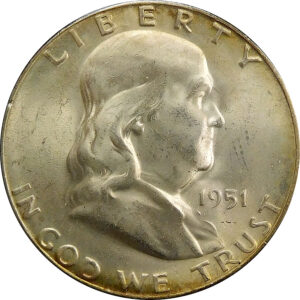 1951-S Franklin Half Dollar - MS 65