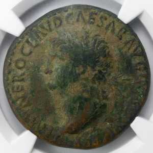 Nero (54-68 AD) AE Sestertius - NGC Roman Empire F